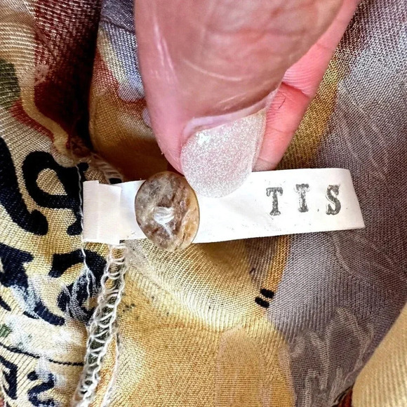 Citron Santa Monica Button Shirt 100% Silk 1950s Print Pin Up Girl - Picture 9 of 16